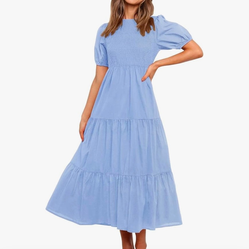 Elegant Blue Women's Dress